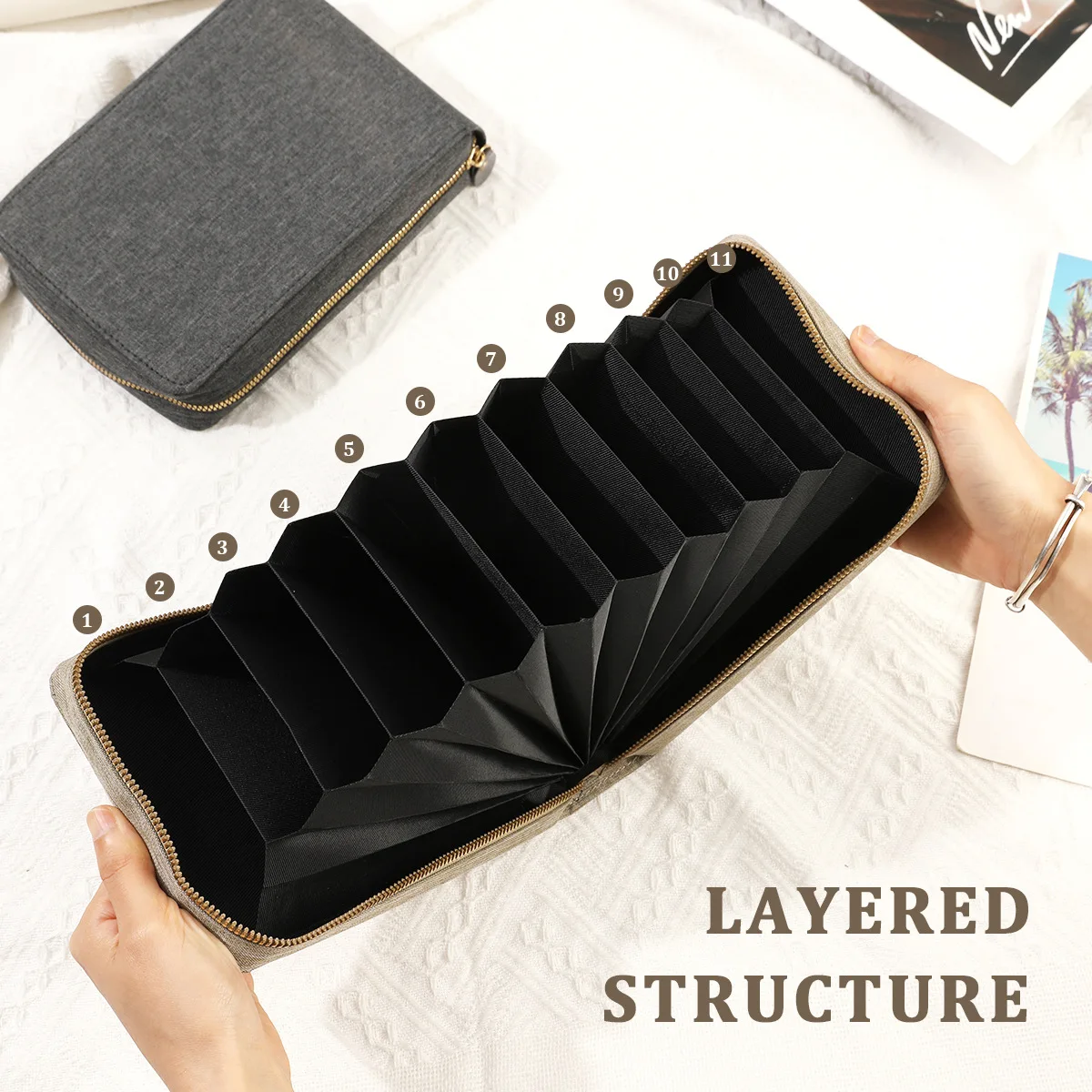 Nueva bolsa de almacenamiento de agujas de tejer circulares vacías, Kit de tejer, estuche organizador, bolsa para ganchos de ganchillo, Kit de accesorios de costura, bolsa - imagen 4