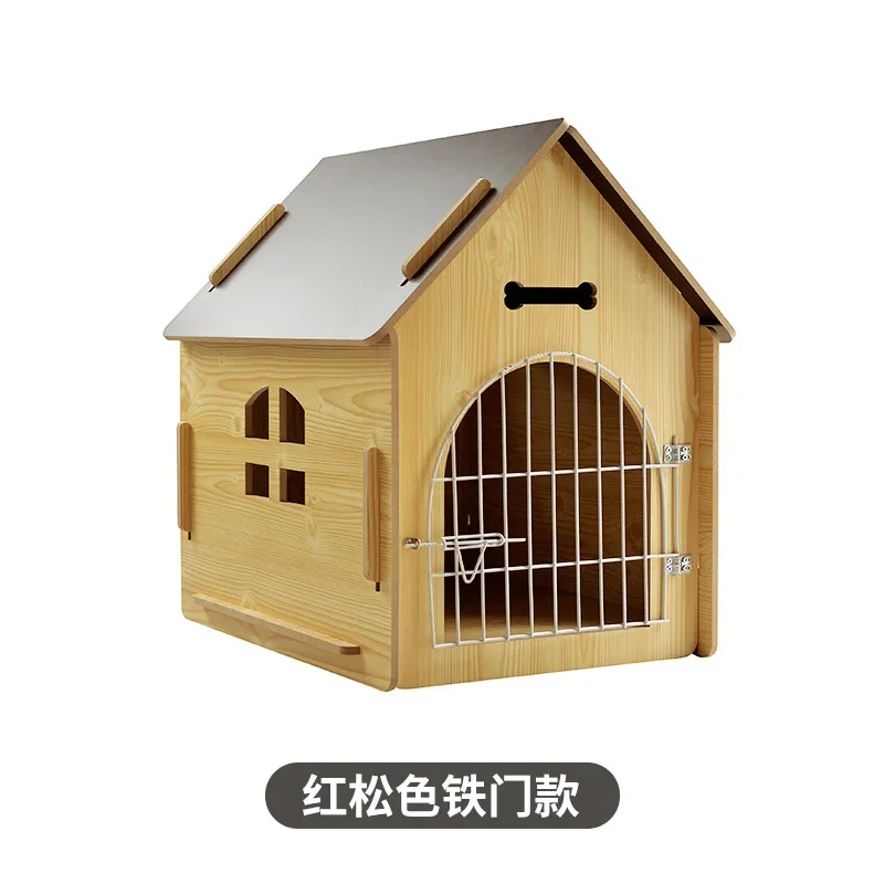 Nueva casa de madera desmontable para perros, casa para gatos, mascota con ventana, casa para perros, Chalet, productos universales para mascotas para interiores y exteriores - imagen 4
