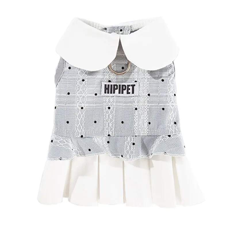 Vestido fino de lunares para otoño e invierno, abrigo de otoño e invierno con solapa para perro, ropa para perros pequeños, ropa para cachorros - imagen 5