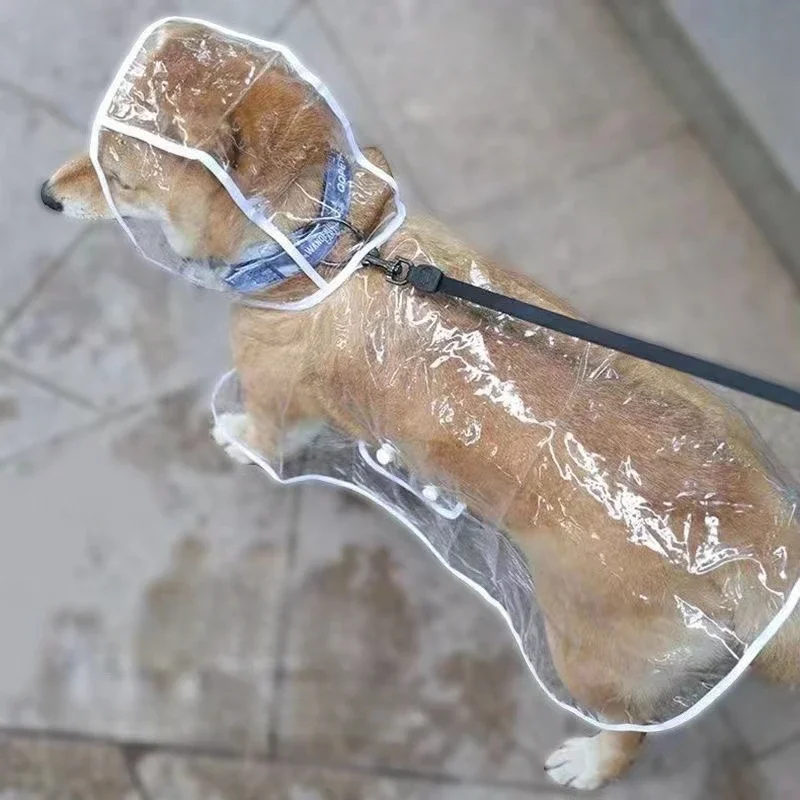 Chubasquero para perros, ropa impermeable transparente para cachorros, chaqueta impermeable con capucha para mascotas, ropa de PVC suave, impermeable para perros pequeños, Poncho de lluvia para cachorros - imagen 2