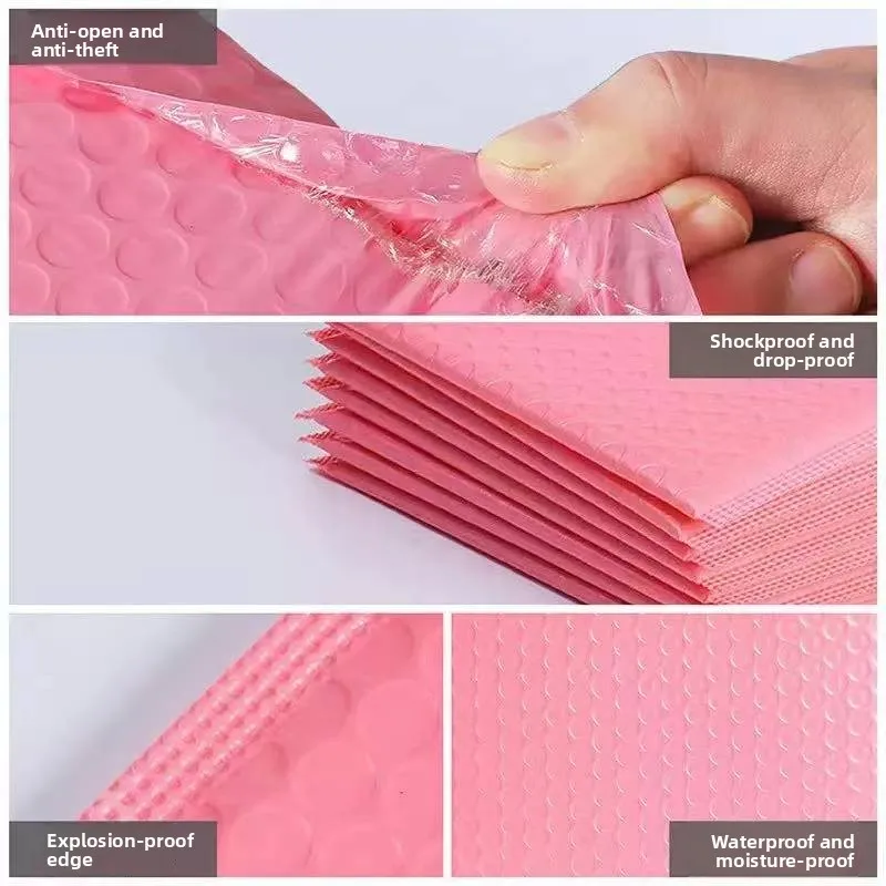 Postales autosellados acolchados a prueba de golpes (25 piezas) en rosa, negro, azul, morado y verde para necesidades de envío comercial - imagen 5