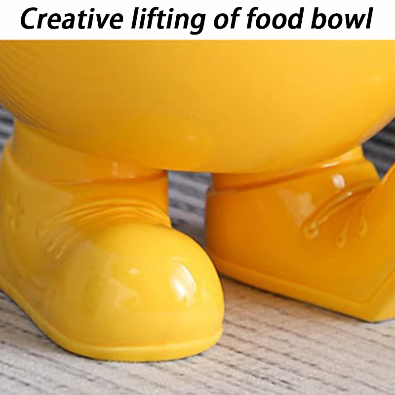 Cuenco de cerámica con patas altas para perros, cuenco portátil con protección de la columna Cervical y agua para alimentos, cuencos para beber de gran calibre, suministros para mascotas - imagen 4