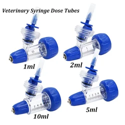 Jeringa veterinaria de dosis ajustable para vacunas en perros y gatos