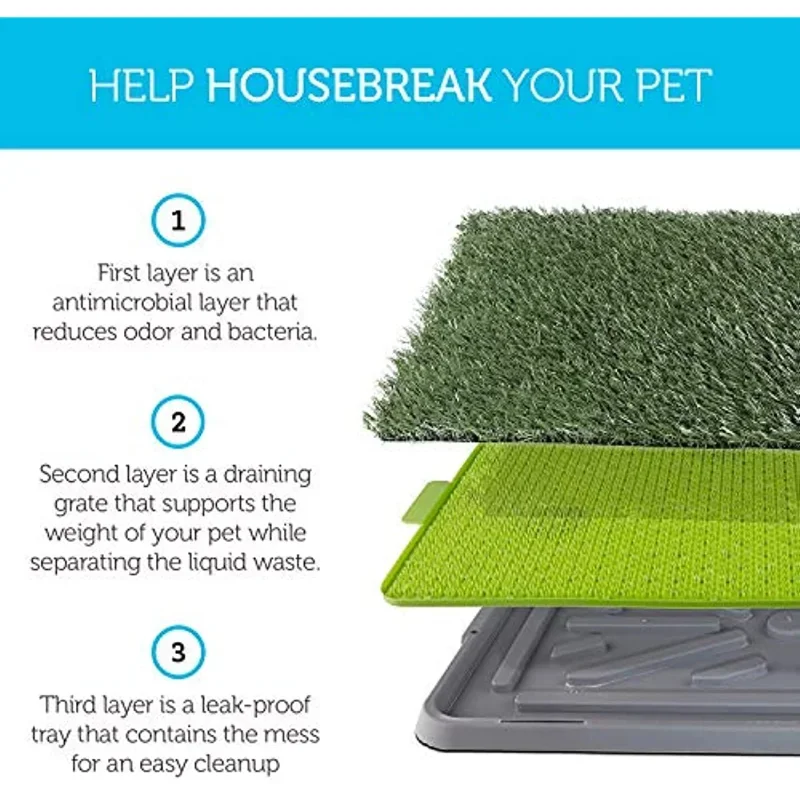 Caja de arena para mascotas, almohadillas de entrenamiento para cachorros, césped interior, porche falso fresco, alfombrilla de inodoro, bandeja de baño, entrenador de perros, alfombrillas de balcón - imagen 5