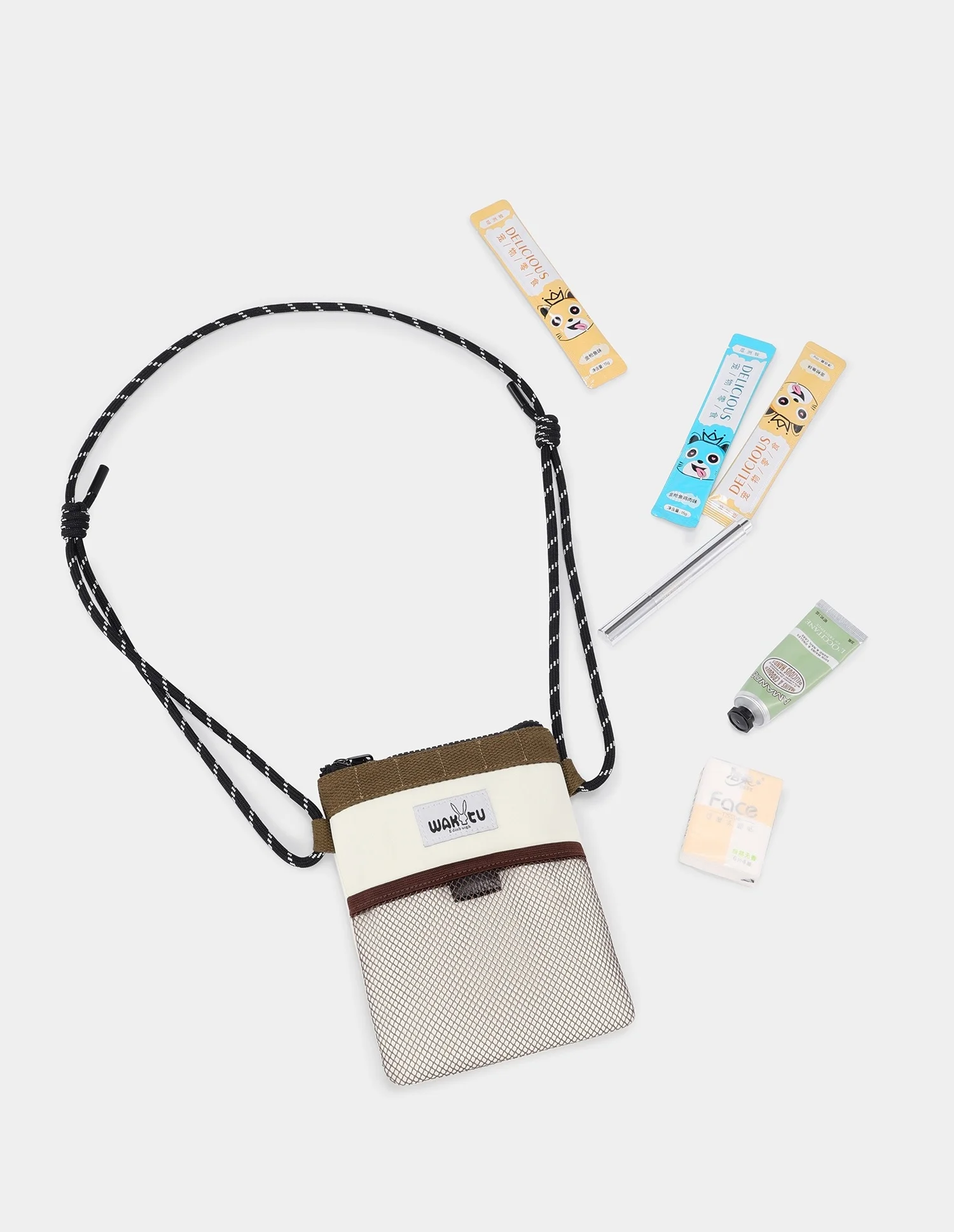 Bolsa para aperitivos para mascotas, bolsa portátil para residuos de mascotas, soporte para bolsa para excrementos de perros, bolsas de basura para mascotas, bolsa de almacenamiento al aire libre para caminar, pequeña bolsa con honda - imagen 4