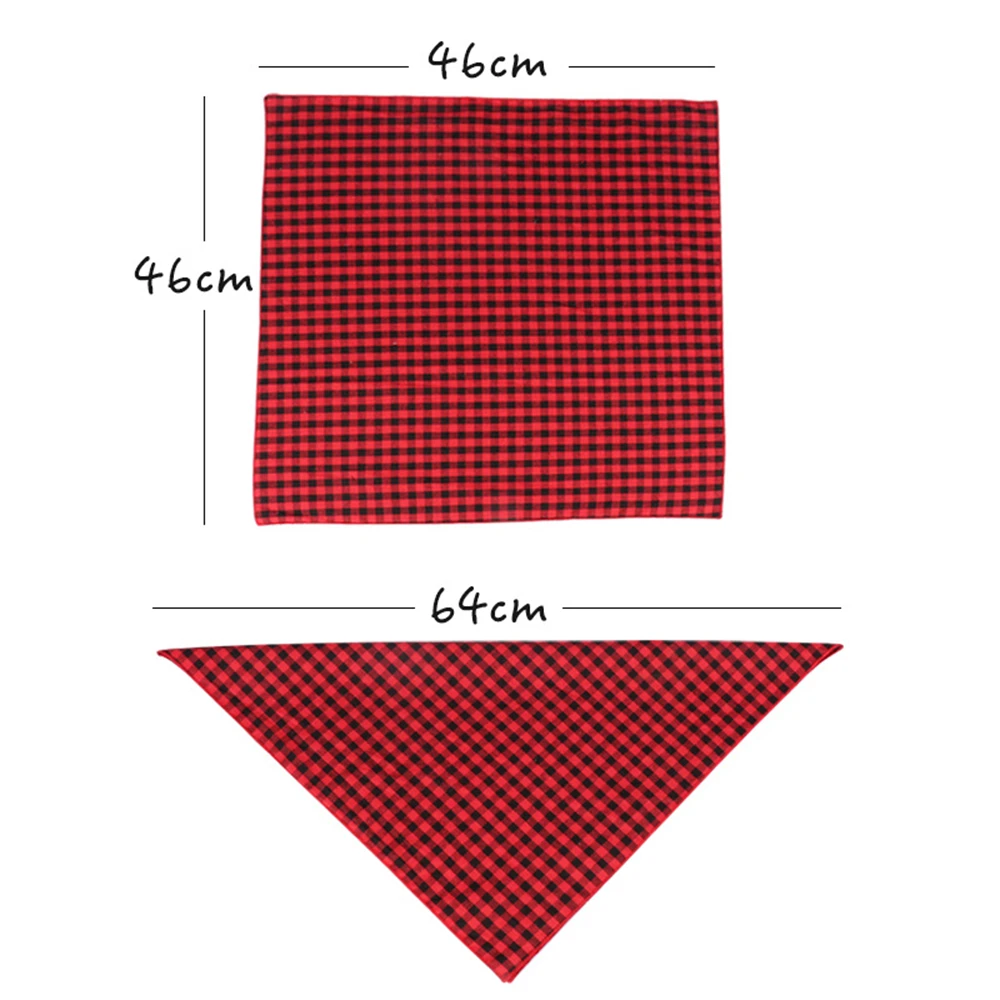 Pañuelo clásico a cuadros para gatos y cachorros, bufanda para mascotas, toalla de Saliva para perros grandes, Bandana para exteriores, banda para el pelo - imagen 5