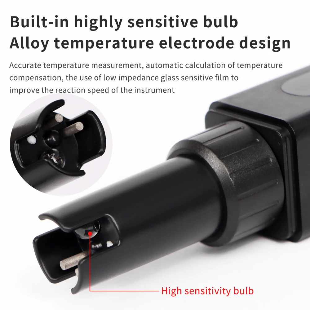Probador de calidad del agua 5 en 1, medidor Digital de temperatura de salinidad, PH, EC, TDS, Detector recargable tipo C para agua potable, piscina de acuario - imagen 5