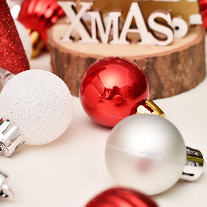 Decoración de árbol de Navidad, adorno de estrella brillante y bola, conjunto de 30 para fiesta de Navidad, vacaciones, hogar y oficina - imagen 5