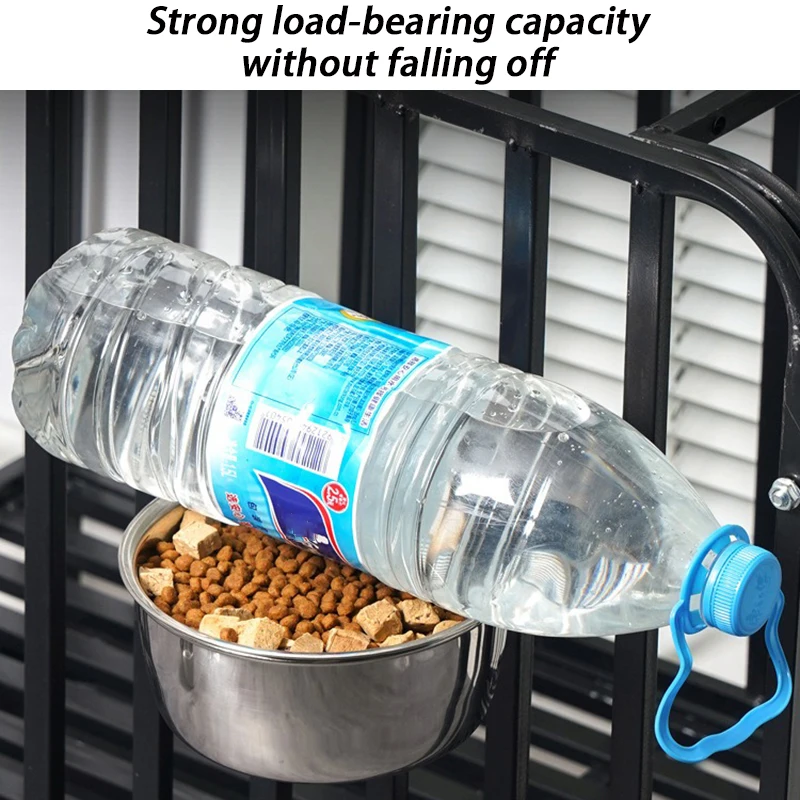 Cuenco de acero inoxidable para mascotas, alimentador lento, soporte de doble tornillo, cuenco para perros, colgante de comida, cuencos fijos portátiles para perros y gatos, suministros de agua para mascotas - imagen 5