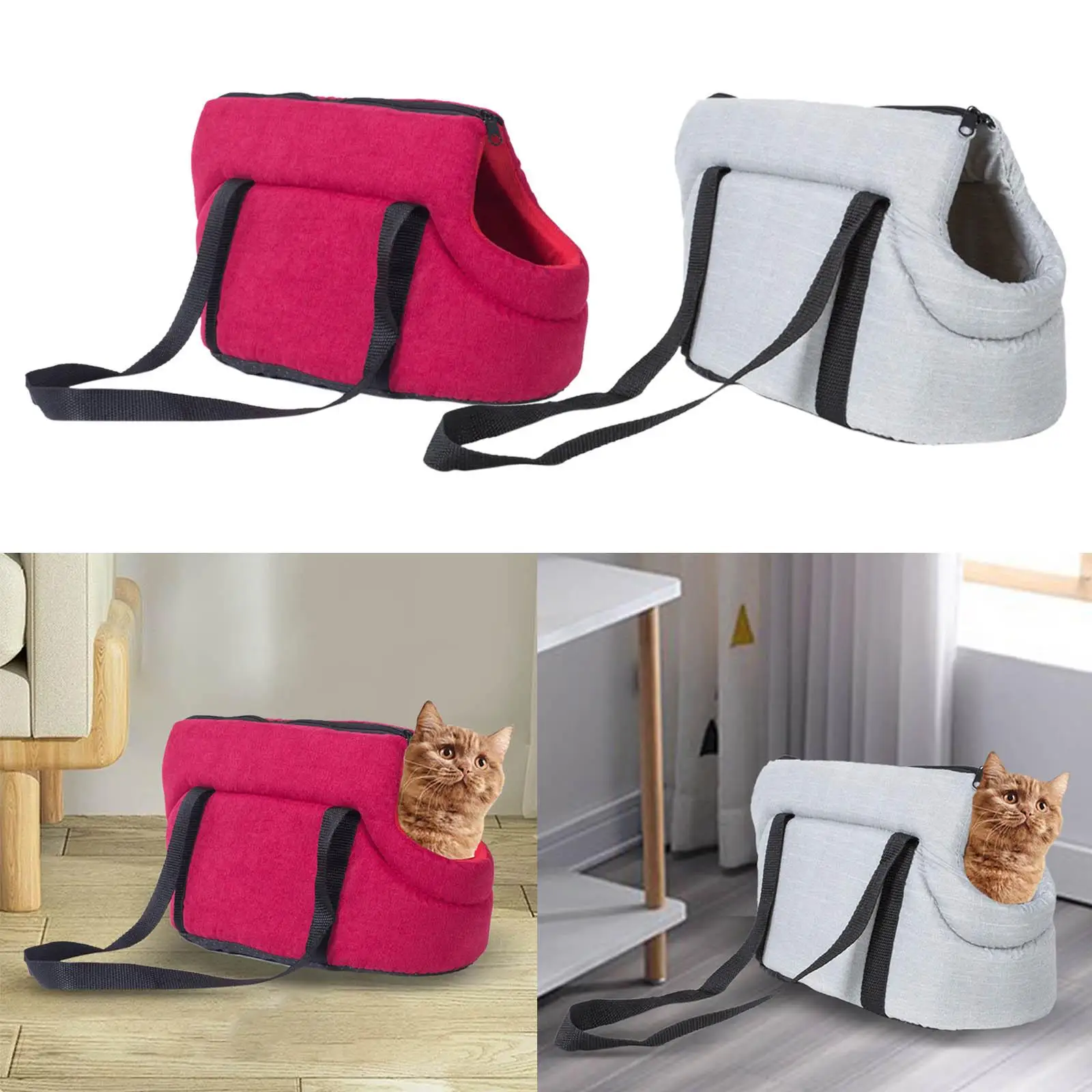 Bolsa de transporte para mascotas, asiento elevador con reposabrazos, transpirable, para perros pequeños, gatos, cachorros y gatitos - imagen 3