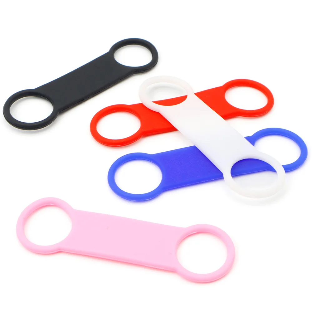 Venta al por mayor, 100 Uds., goma elástica en blanco colorida, sin placa, etiqueta de perro para Collar, etiquetas de placa de identificación para mascotas, accesorios silenciosos, adorno - imagen 3