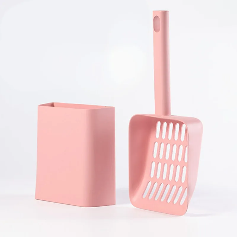 Pala de arena para gatos con agujero grande, juego de pala de basura para gatos, SUMINISTROS DE ASEO para mascotas, limpieza - imagen 2