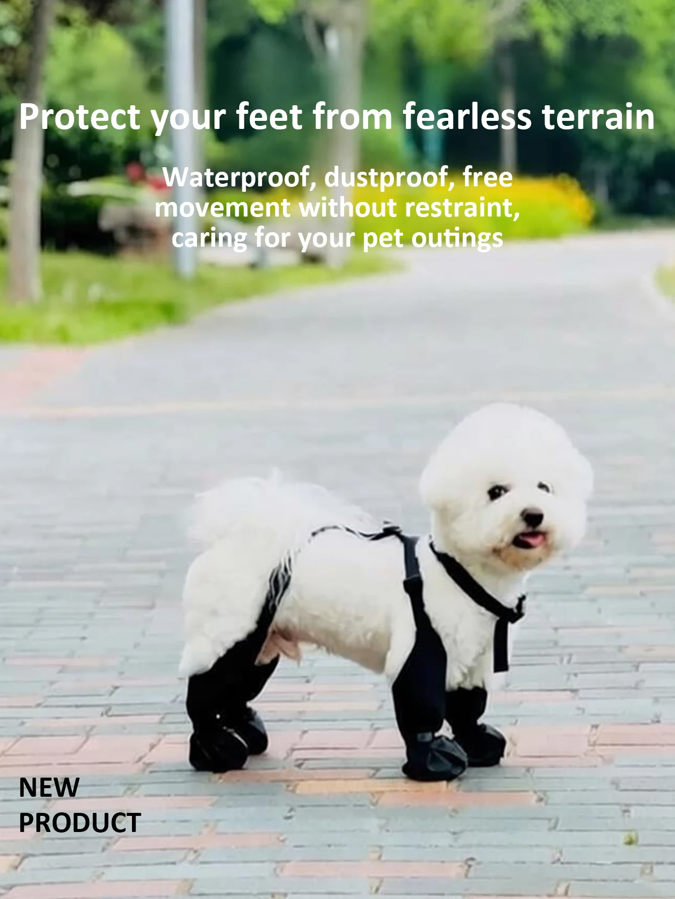 Botas impermeables con suela antideslizante para perros, lluvia y nieve - imagen 2