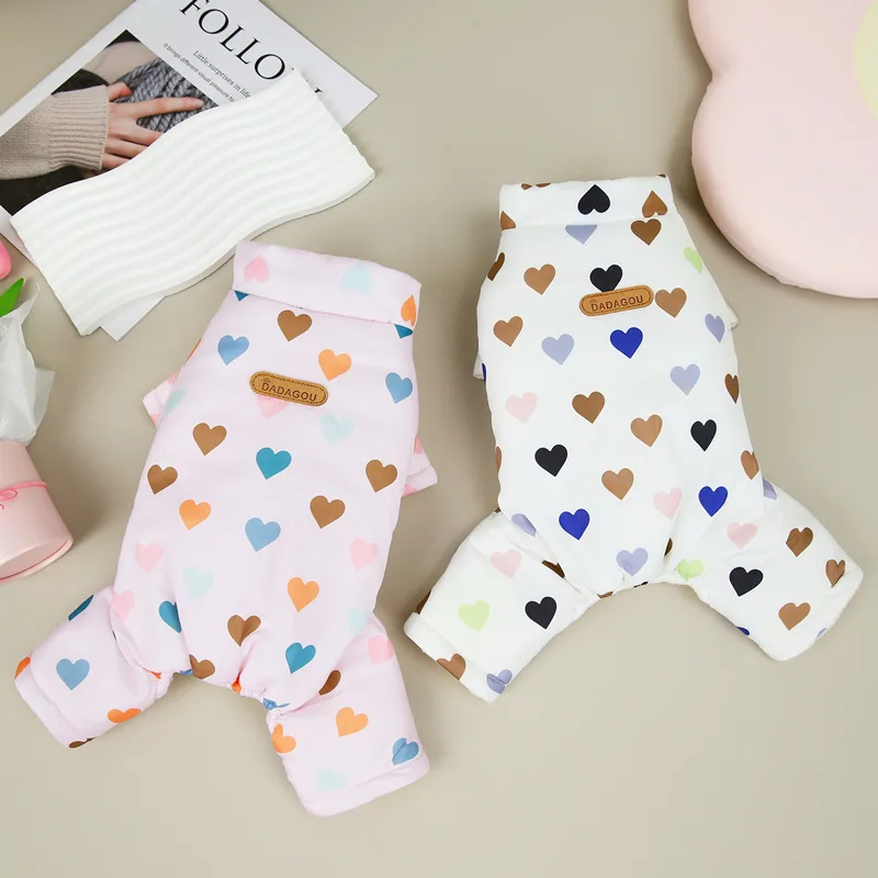 Mono abrigo de cuatro patas para perro – Peluche cálido invierno