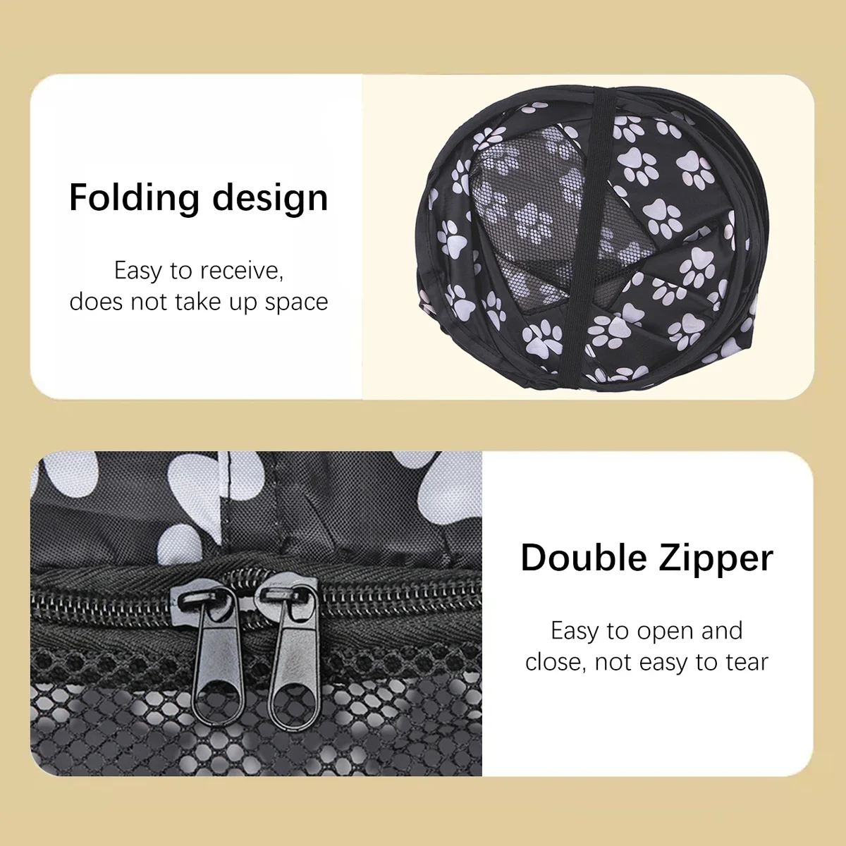 Tienda transportadora emergente portátil plegable para interiores y exteriores con ventana de malla, puerta con cremallera para mascotas, transportadora de viaje para perros y gatos pequeños - imagen 4