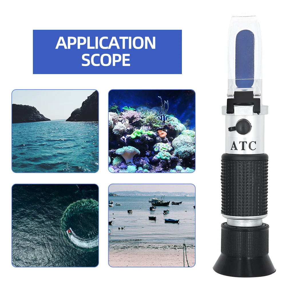 Refractómetro de mano 0-32% probador de azúcar 0-28% salinómetro refractómetro 2 en 1 refractómetro ATC Brix para salmuera fruta cerveza - imagen 5