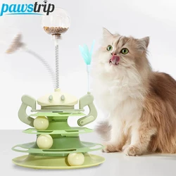 Tocadiscos interactivo 4 niveles para gatos – Puzzle de entrenamiento