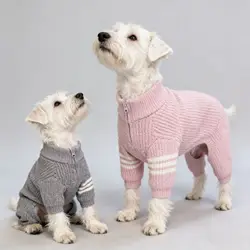 Jersey de invierno tipo polo para perro mini y Bichón Frisé