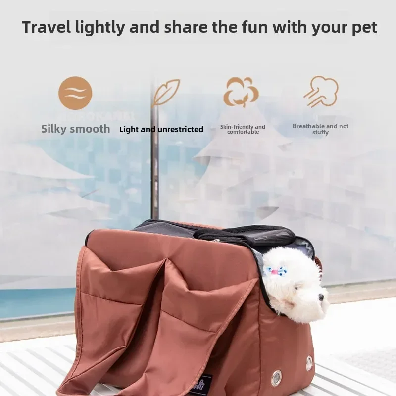 Bolsas portátiles transpirables para mascotas, bolso de hombro para salir, portátil, cálido, a la moda, para gato y perro, transportador Universal para mascotas, mochilas para perros y gatos - imagen 2