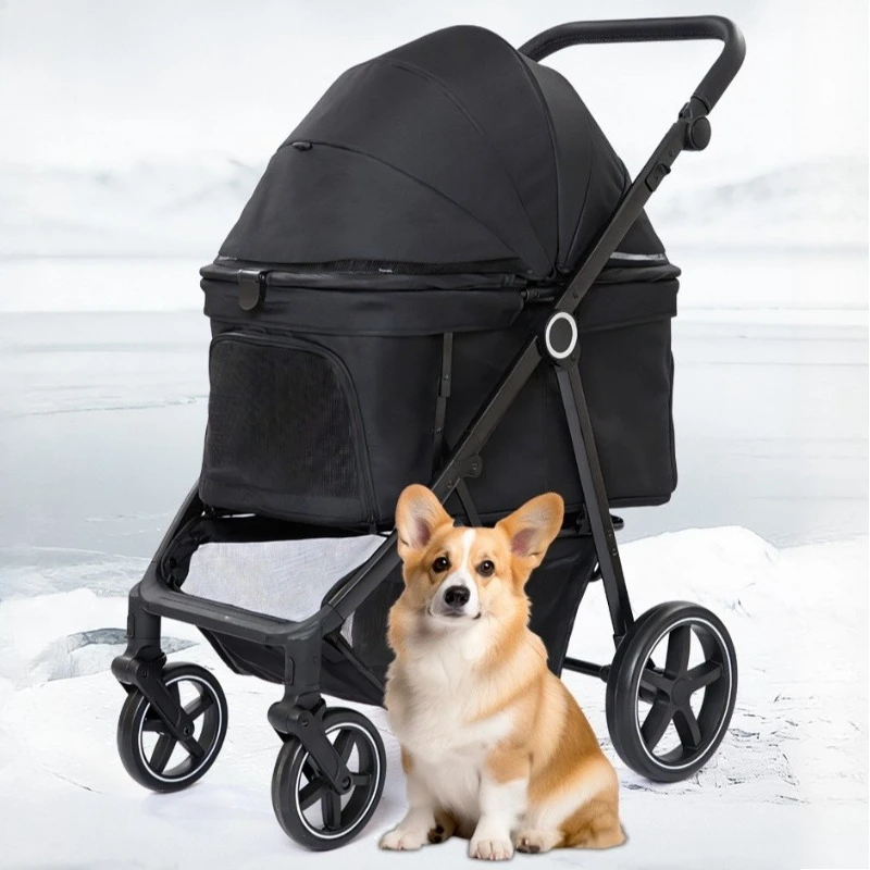 Transportín plegable con ruedas para gatos y perros pequeños - imagen 4