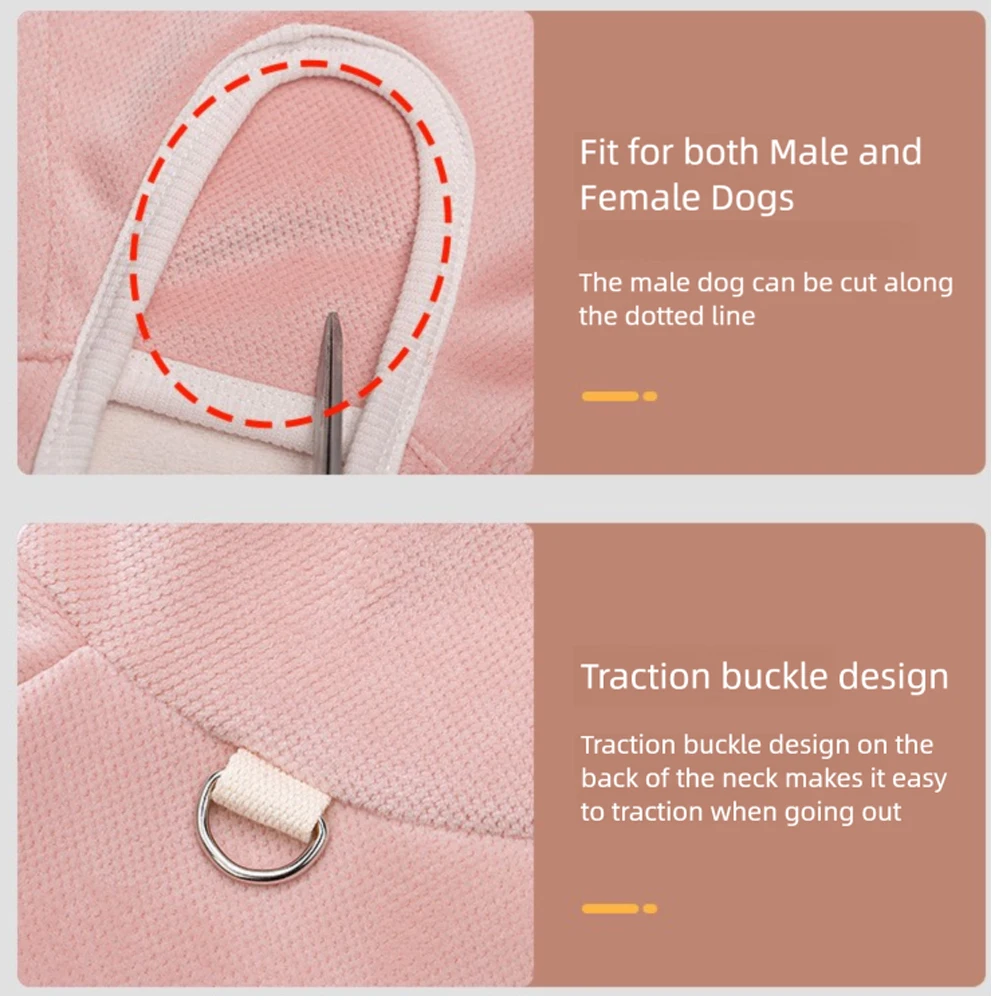 Mono de cobertura completa para perros, ropa cálida de lana para invierno, mono grueso para perros pequeños, pijama a prueba de viento con barriga cerrada - imagen 5