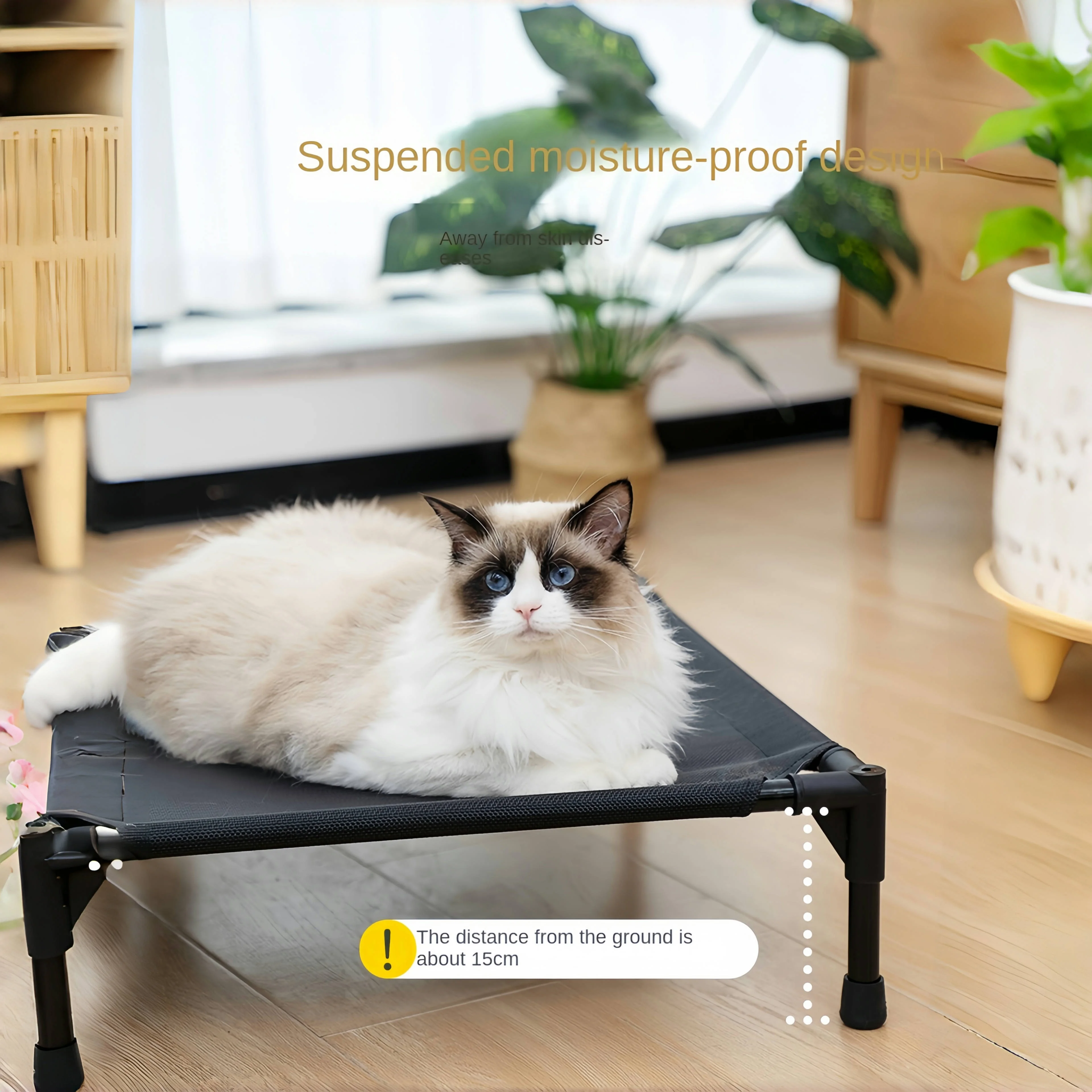 Cama plegable para perros y gatos, hamaca lavable y extraíble, portátil, ideal para acampar - imagen 3