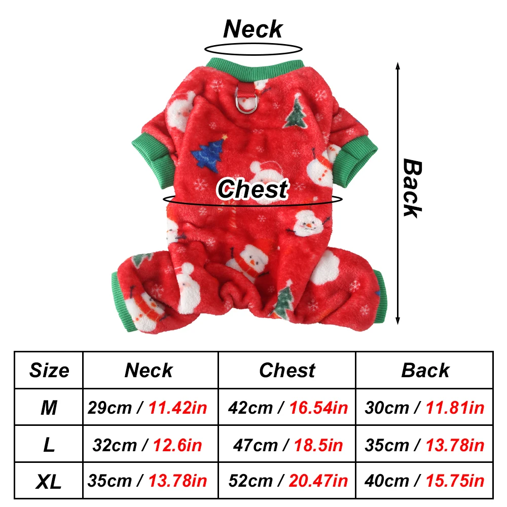 Ropa navideña bonita para perros, mono con estampado de Papá Noel para perros, ropa cálida y suave para Cosplay de Navidad, regalo de Navidad, 1 ud. - imagen 3