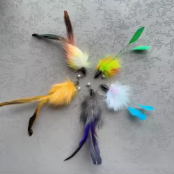 Cola zorro peluche plumas suave – Repuesto juguete gato interactivo