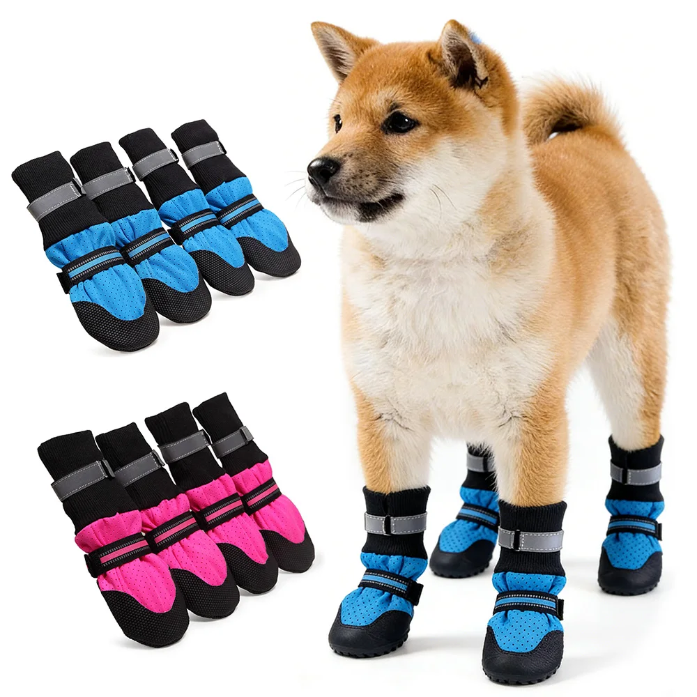 Botas protectoras de verano para perros – Malla transpirable, perros medianos y grandes