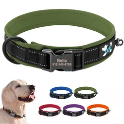 Collar identificativo para perro con grabado reflectante y acolchado