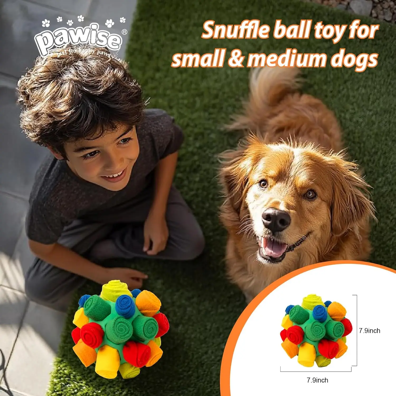 Bolas de snuffle para perros, juguete de snuffle, lavable a máquina, pelota de golpeteo para cachorros y alivio del aburrimiento - imagen 4