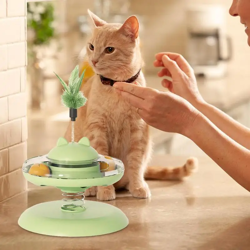 Bolas de juguete para gatos, dispensador interactivo de comida para gatos, juguete dispensador de comida para gatos con alambre de acero para gatos grandes, medianos y pequeños - imagen 3