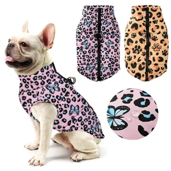 Abrigo impermeable para perros – Estampado leopardo con aro D