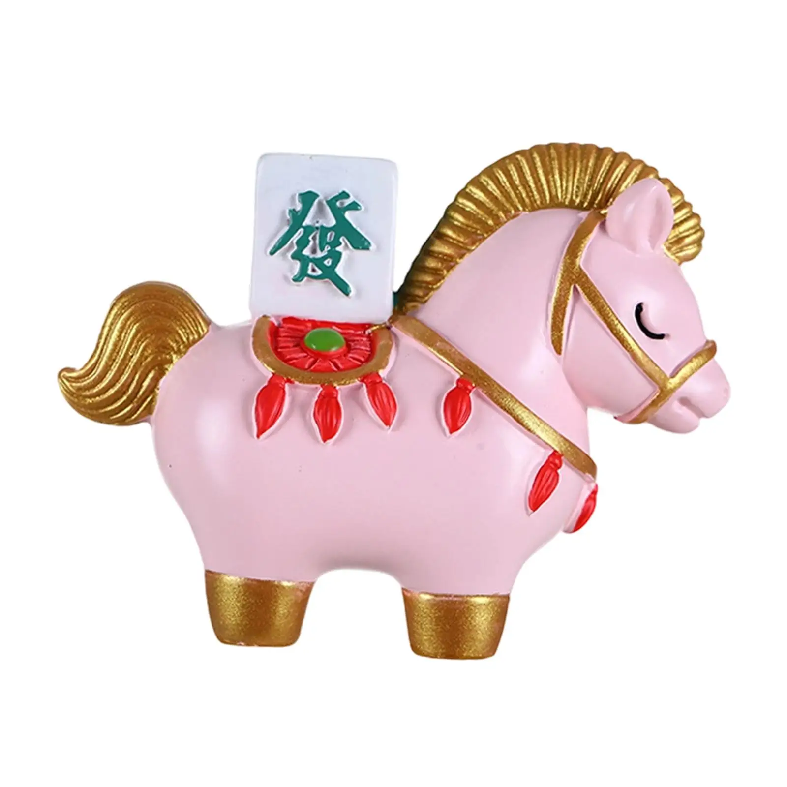Horse Figurine Desktop Ornament Feng Shui Gift Small Statue for Desk Car Living Room Shelf