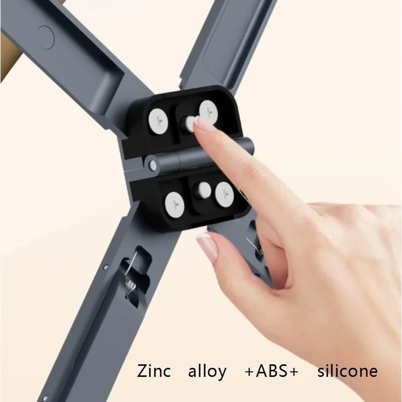 Soporte plegable para ordenador portátil N3 de aleación de zinc, altura ajustable de 6 niveles para tabletas y portátiles de 10-17,3 pulgadas, ligero - imagen 5