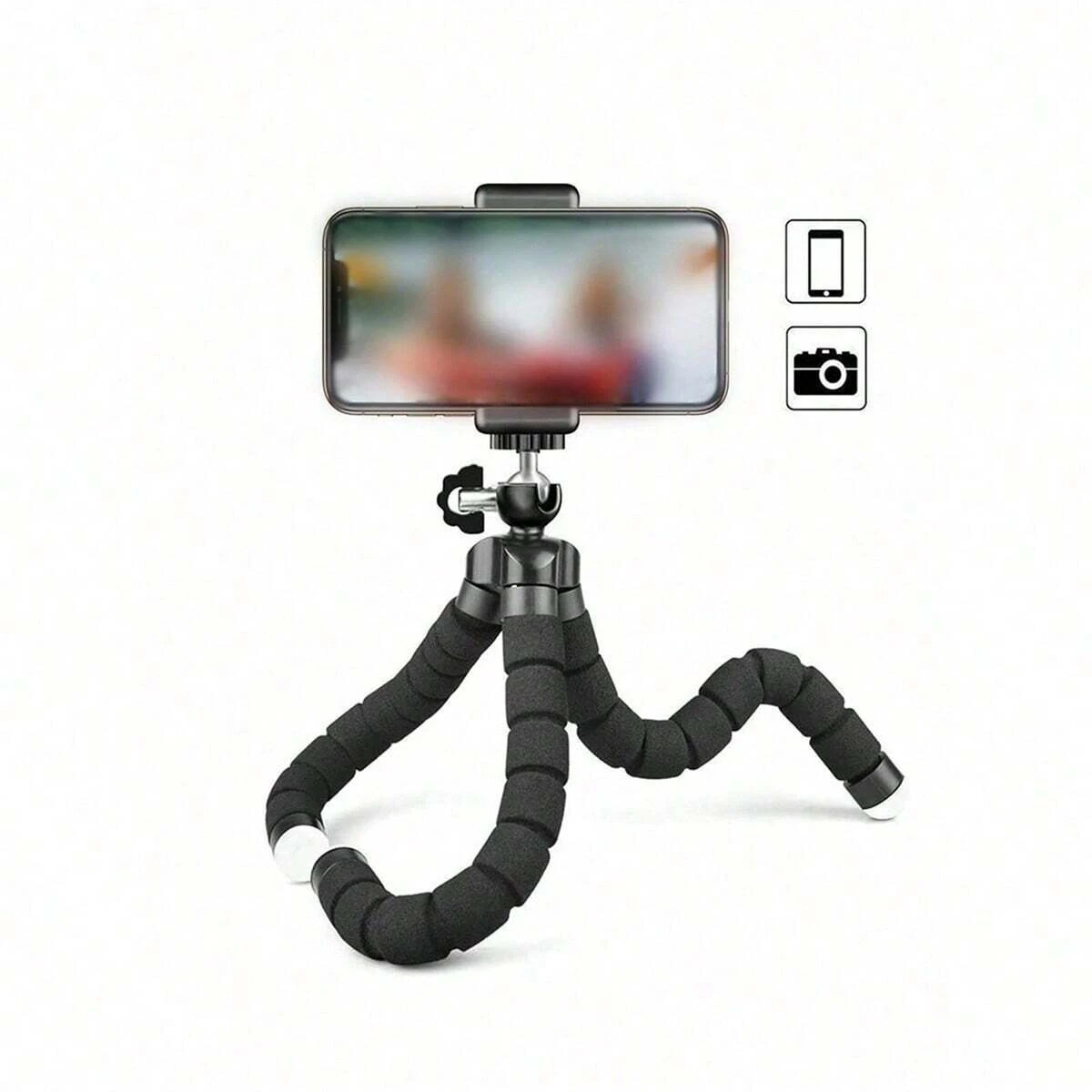 Soporte para teléfono con trípode portátil, multifuncional, plegable, altura ajustable, antideslizante, para transmisión en vivo, Selfie al aire libre, 1 ud.