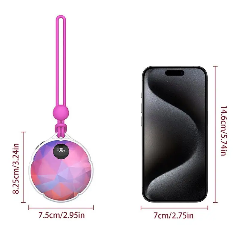 Calentadores de manos reutilizables, calentadores de bolsillo eléctricos recargables, calentador de manos con 3 ajustes de calor para mujeres, hombres, Navidad, invierno