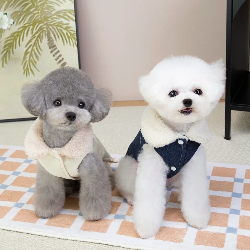 Ropa cálida de invierno para perros pequeños y medianos, gatos, cachorros, gatitos, chaqueta para perros, abrigo, disfraz para mascotas Yorkshire Chihuahua - imagen 2