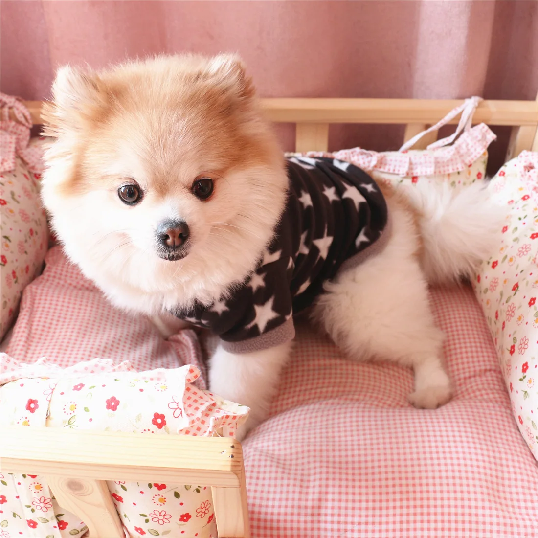 Ropa de lana cálida para perro, abrigo bonito con estampado de Calavera, camisa para cachorro, chaqueta para Bulldog Francés, jersey de camuflaje para perro - imagen 5