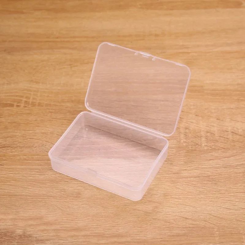 1 unidad de cajas de almacenamiento de componentes electrónicos de 10x7Cm, caja transparente, contenedor de almacenamiento de joyas, juego de mesa, caja de plástico transparente - imagen 4
