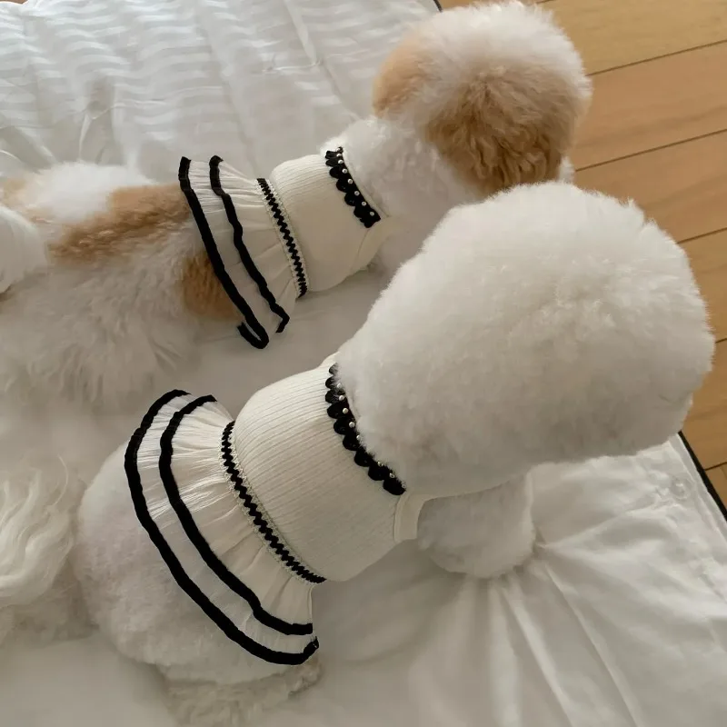 Chaleco de tirantes finos de verano, oso Me, peluche, Bichon, plumaje, perro, ropa antipérdida, vestido para perrito, trajes informales - imagen 4