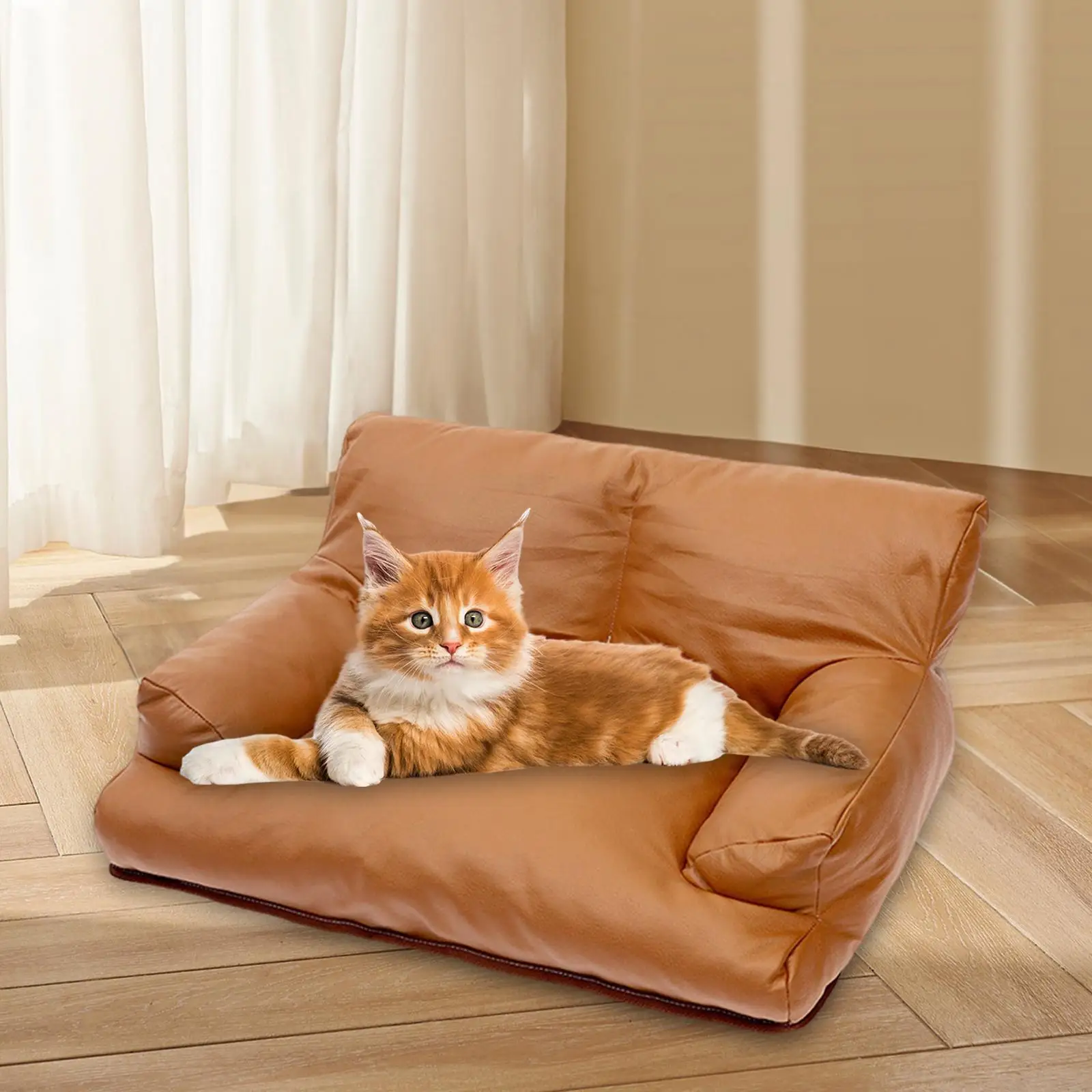 Pet Sofa Kitty Home Decor Waterproof Cozy Dog Nest Cat Sleeping Mat Cat Couch Bed for Small Medium Dogs Cats Indoor Pet Puppy