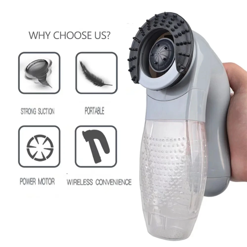 ใหม่สัตว์เลี้ยงแมวสุนัขขนสัตว์RemoverแปรงTrimmerหวีเครื่องดูดฝุ่นไฟฟ้าผมSuckerสุนัขอุปกรณ์เสริมเครื่องมือความงาม - imagen 5