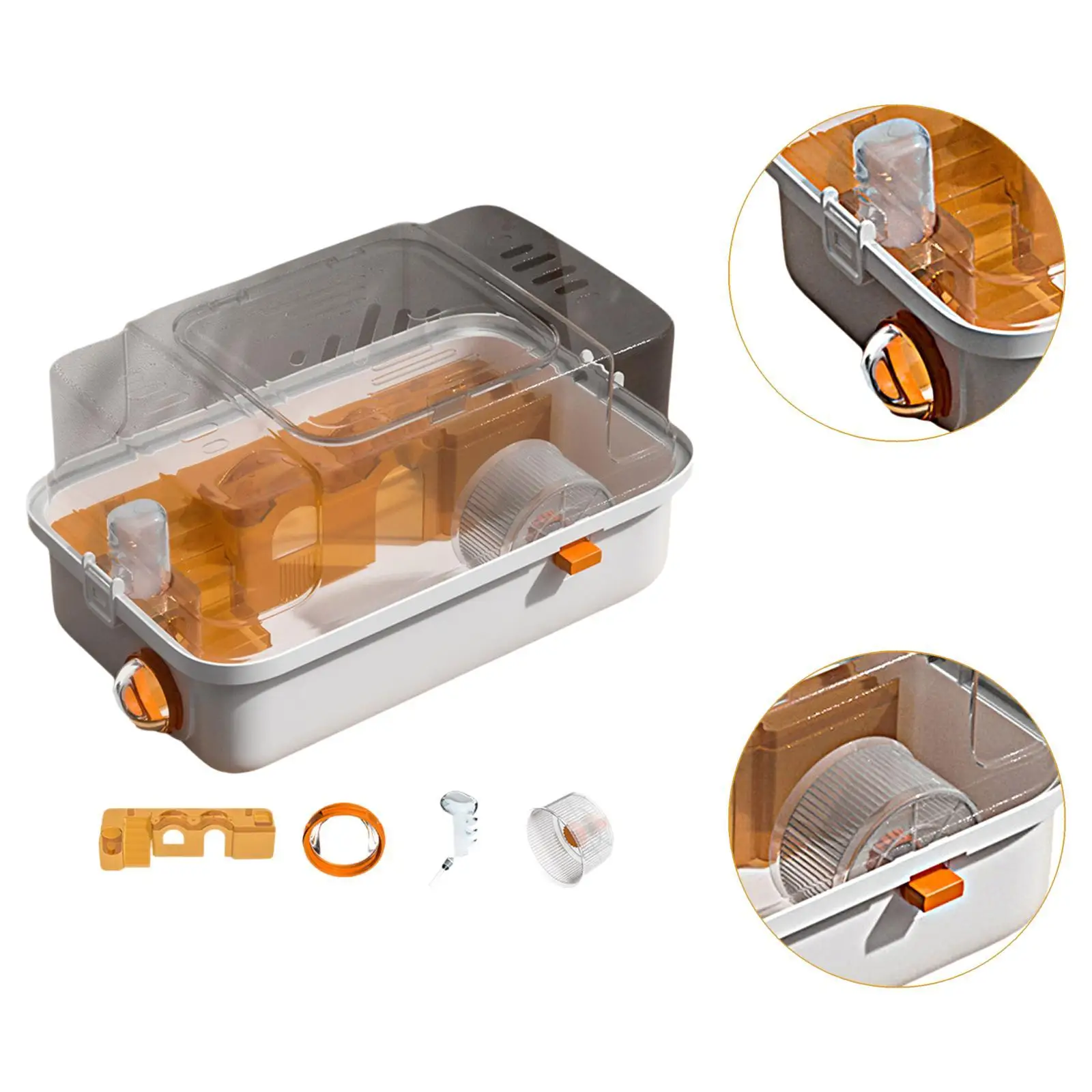 Jaula para hámster versátil compacta de 2 capas para animales pequeños, conejos, conejillos de indias - imagen 5