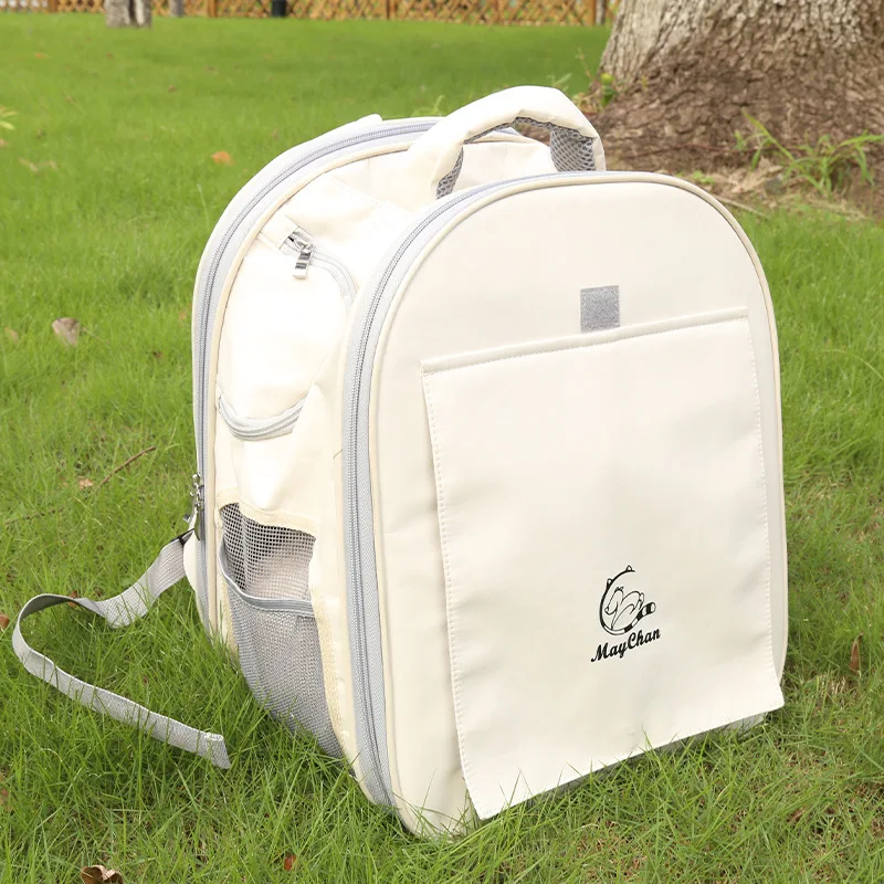 Bolsa portátil para gatos, mochila para salir, gran capacidad, transpirable, antiestrés, bolsa para perros, expansión Bilateral, mochila para salir de mascotas - imagen 4