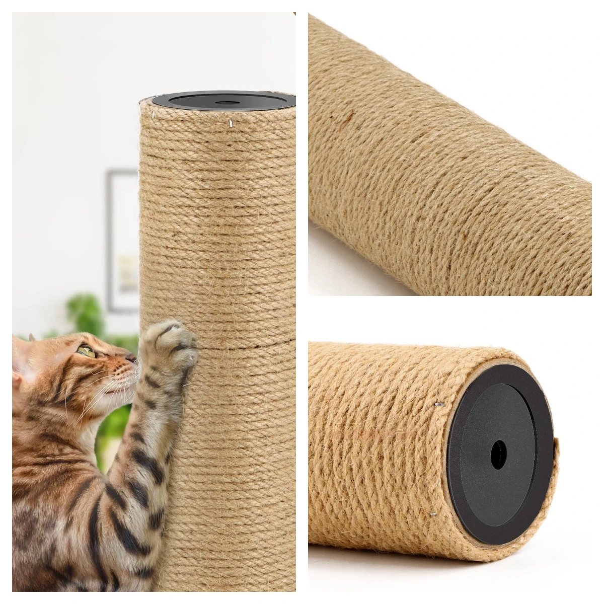 Tirador de Sisal Natural para gatos de 16,14 pulgadas, rascador de garras para gatitos, garras de moler, juguete para mascotas de interior para ejercicio y muebles para gatos - imagen 4