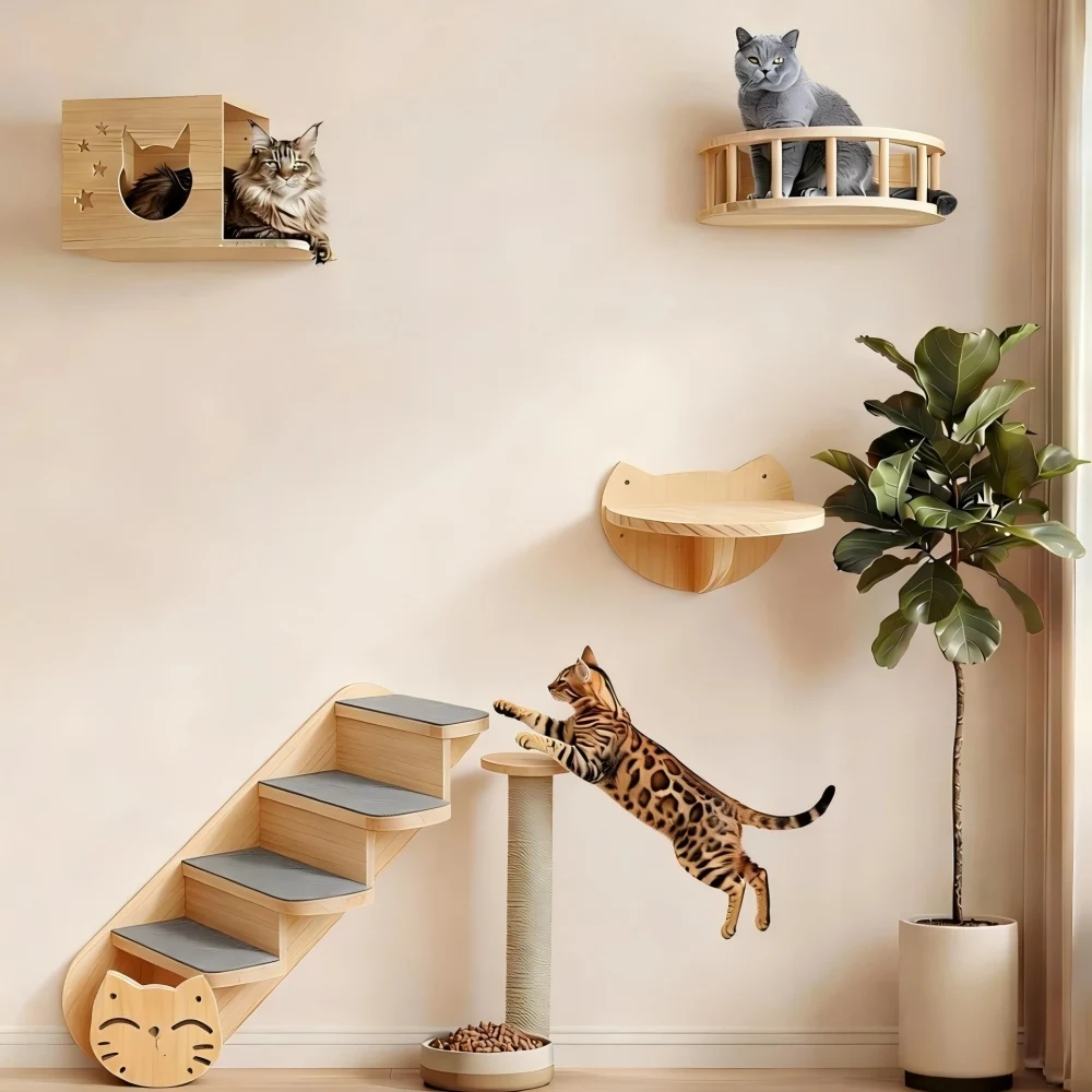 Árbol rascador gatos – Mueble elegante para adultos y Sphynx