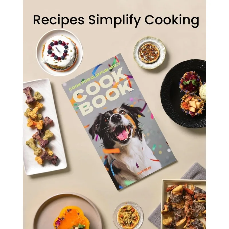 Máquina de golosinas para mascotas inteligente 7 en 1 con más de 100 recetas para alimentos secos y húmedos para mascotas DIY, modos de secado al aire, vapor, mezcla y enfriamiento al aire para mascotas - imagen 5