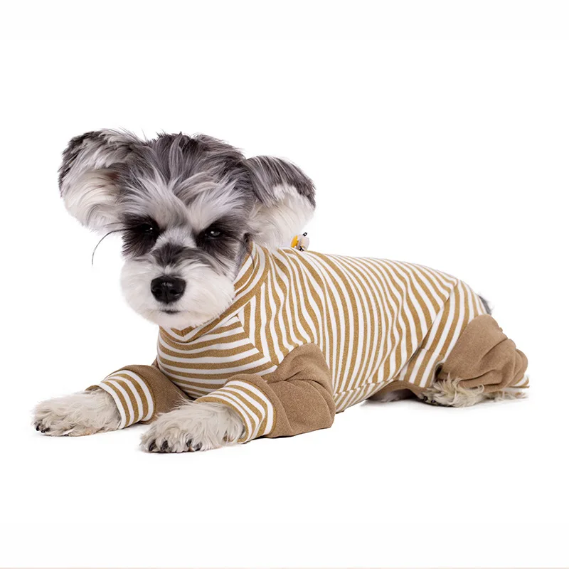 Mono perro invierno a rayas cálido de algodón para cuatro patas - imagen 3