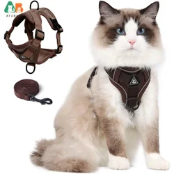 Arnés y correa para gatos - Chaleco reflectante ajustable talla única